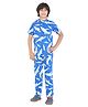 Ninos Dreams Sea Life Theme Half Sleeves All Over Sharks Printed Coordinating Set - Blue