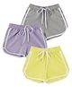 Ninos Dreams Pack Of 3 Side Taped Shorts -Grey Mauve & Yellow