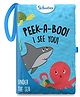 Skillmatics Peek A Boo I See You Underwater Animal Theme Interactive Soft Cloth Book - Blue