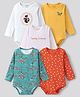 Bonfino 100% Cotton Knit Full Sleeves Printed Onesies Pack of 5 - Multicolor