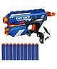 Enorme Blaze Storm Manual Soft Bullet Gun Toy with 10 Safe Soft Foam Bullets - Blue