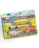 Baybee Wooden Transport Vehicles Theme Board Puzzle with Knob & Peg Pre-School Learning and Educational Toys for Kids Multicolour -  7 Pieces