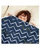Divine Casa Single Comforter Blanket For Toddler Upto 4 Years - Dark Blue & White