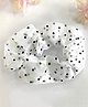Flaunt Chic Polka Dot Scrunchie - Grey