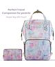 Polka Tots Stylish Premium Diaper Bag for Moms  17+ Pockets Multifunctional Backpack With Additional Pouch | Tie-Dye Print (Pink)