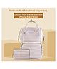 Polka Tots Stylish Premium Diaper Bag for Moms  17+ Pockets Multifunctional Backpack With Additional Pouch | Star Print (Peach)