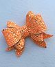 FOLLOW THE NEEDLE Glitter Tail Bow Designed Hair Clip - Orange