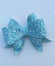 FOLLOW THE NEEDLE Glitter Tail Bow Designed Hair Clip - Blue
