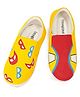 IMAGINO Super Hero Hand Painted Slip On Shoes  - Yellow