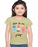 TINY BABY Half Sleeves Life Is So Sweet Printed Tee - Green