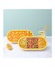 Elecart Oval Shape Silicone Ice Cube Trays with Lid Easy Release Ice Maker Reusable Silicone Ice Box Ice tray Ice Cube Maker & Moulds- Yellow