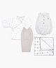 Masilo Organic Muslin 4 Piece Everyday Essentials Gift Bundle For Infant/Baby's, Cozy and comfortable, 6 to 12 Months - Sleepy Stars - Grey