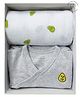 Masilo Organic Cotton 2 Piece Baby Bodysuit & Swaddle Gift Set For Infant/Baby's, Hand-embroidered motif, Baby Clothing, 0 to 3 Months - Avocado