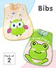 Sleeveless Waterproof Printed Apron Bibs- Pack of 2- Green & Yellow