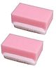 Safe-O-Kid Baby Bathing Soft Foam Sponge Sensory Scrubber with Bristle Brush Pack of 2 - (Assorted)