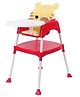 Safe-O-Kid Convertible 5 in 1 Booster Toddler High Chair Baby Booster Seat - Red