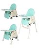 Safe-O-Kid Feeding Booster Seat Dining Table Chair with Wheel and Cushion for Baby - Green