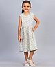 Zion Sleeveless All Over Garden Flowers Printed Fit & Flare Dress - Pink