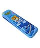 KARBD Cartoon Hardtop 2 Compartment Small Size Metal Pencil Box Space Travel Design - Blue