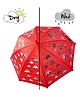 KARBD Colour Changing Auto Open Magic Umbrella Car Beep Design - Red
