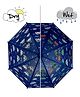KARBD Colour Changing Auto Open Magic Umbrella Car Beep Design - Blue