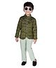 DOTSON Full Sleeves Motif Embroidered 33 Piece Party Set - Green