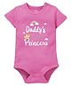 Zeezeezoo Half Sleeves Fathers Day Theme Daddy's Princess Printed Onesie - Pink