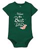 Zeezeezoo Fathers Day Theme Half Sleeves Best Dad Printed Onesie - Green