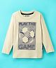 Fido Single Jersey Full Sleeves T-Shirts Beige Play The Game Print - Beige