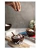 Thenga Mini Random Coconut Bowl Shell & Spoon Set of 2 - Brown
