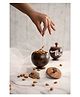 Thenga Coconut Shell Container with Lid with Small Spoon - 600 ml