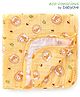 Babyoye 100%  Organic Gauze with Eco Jiva Finish Bear Printed Towel & Wrappers L 62 x B 62 cm - Cream