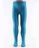 Mustang Full Length Cotton Footed Tights Solid Design - Kingfisher Blue