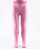 Mustang Cotton Full Length Footie Tights With Solid Colour - Pink
