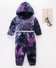 Kookie Kids Full Sleeves Hooded Winter Wear Suit Tie & Dye Design - Purple