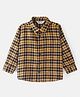 Bonfino Cotton Blend Full Sleeves Check Shirt - Yellow