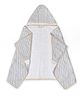 Taabartoli Hand Block Printed Hooded Towel for Kids Arrow Booti - Grey