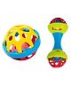 SANISHTH Rattles and Teether Set of 2 - Multicolor