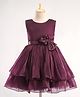 Bluebell Satin Dc Sleeveless Sequins Embellished Party Frock - Purple