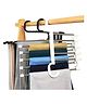 MOMISY 5 in 1 Stainless Steel Foldable Hangers for Clothes Pant Hanging - Multicolor