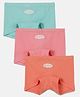 Mackly Pack Of 3 Printed Boxer Briefs - Green Orange & Pink