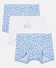 Mackly Pack Of 3 Printed & Striped Boxer Briefs - Grey White