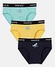 Mackly Set Of 3 Riding Dino Printed Briefs - Blue & Yellow