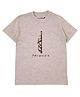 Snowflakes Half Sleeves Penguins Printed Tee - Off White