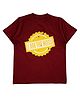 Snowflakes Half Sleeves I AM The Boss Printed Tee  - Maroon