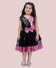 Bella Moda Sleeveless Sequin Embellished & Bow Detailed Colour Blocked Layered Dress - Pink