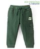 Babyoye  Cotton Full Length Textured Lounge Pant with Placement Print - Green