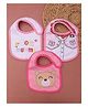Passion Petals  Cotton Feeding Bibs With Snap Button Closure Pack of 3 - Multicolour