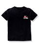 KAVEE 100% Pure Cotton Bio Washed  Half Sleeves Pocket Bike Printed Tee - Black