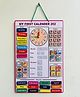 WISSEN Wooden My Calendar  Velcro Activity Wall Game- Multicolor